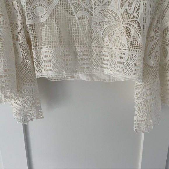 Farm Rio Guipure Lace Blouse XS - Picture 6 of 10